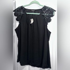 NWT EXPRESS LACE SLEEVE BLOUSE
